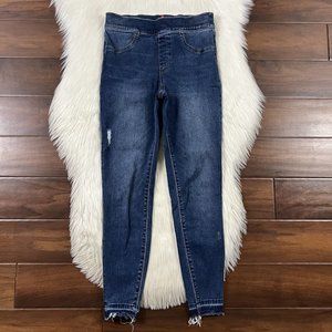 Spanx Women's Size Medium Distressed Medium Wash Ankle Skinny‎ Jegging Jeans